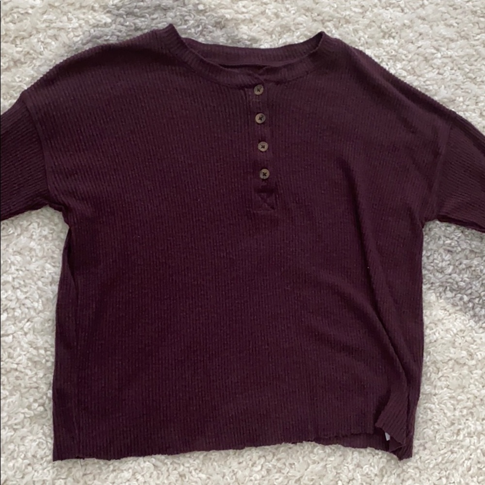 Maroon American Eagle Long Sleeve